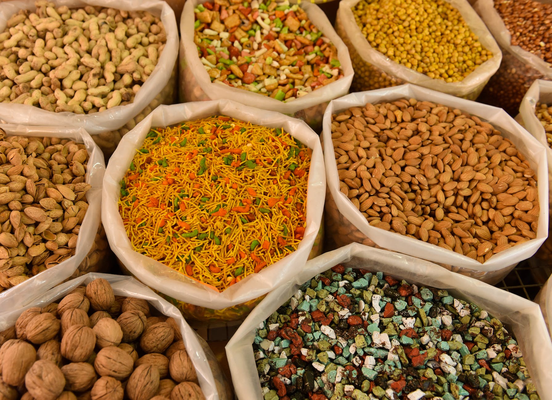seeds in sacks